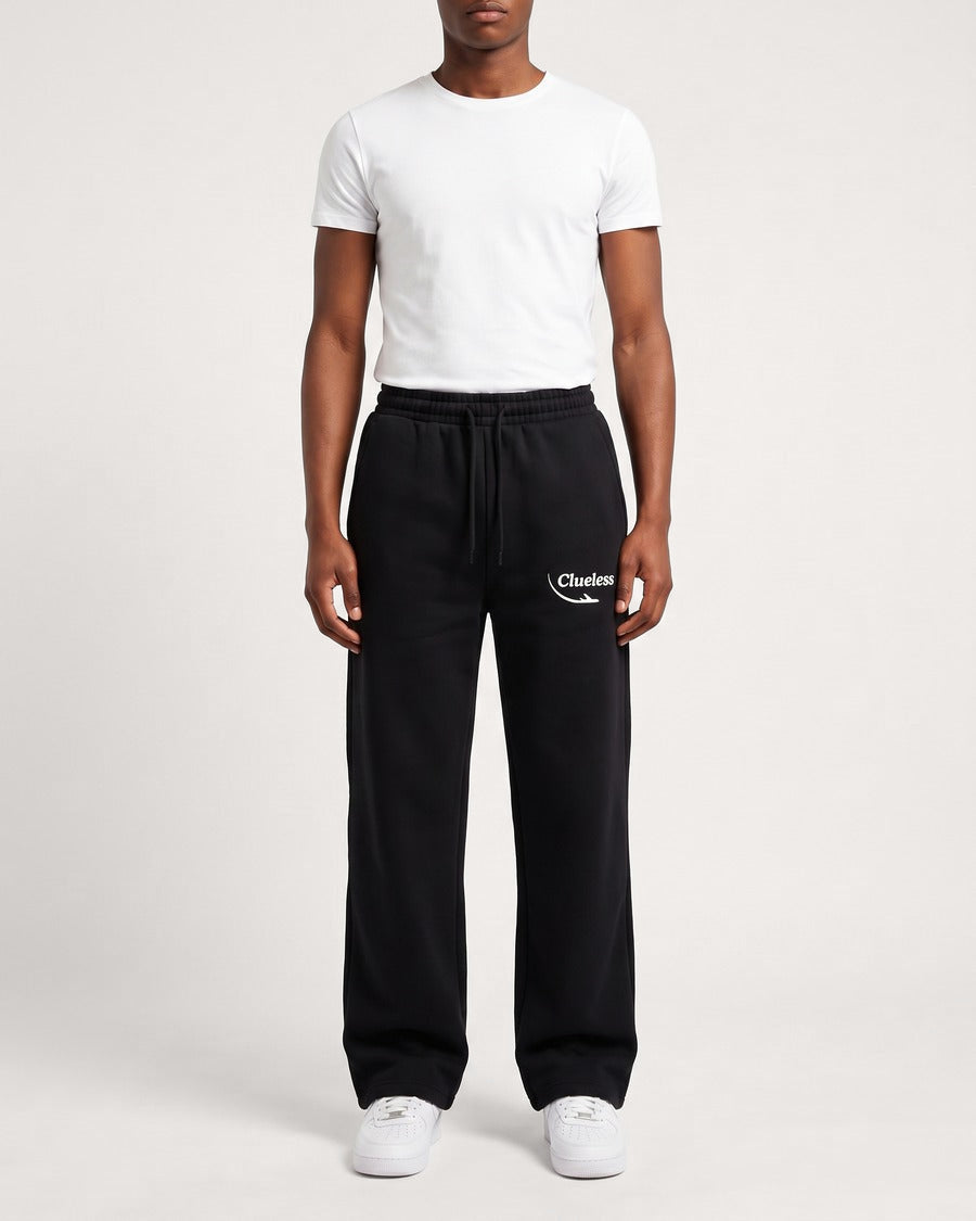 Clueless Departure Black Wide-Leg Joggers, view 2