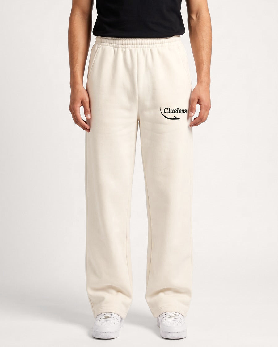 Clueless Departure Off-White Wide-Leg Joggers, view 2