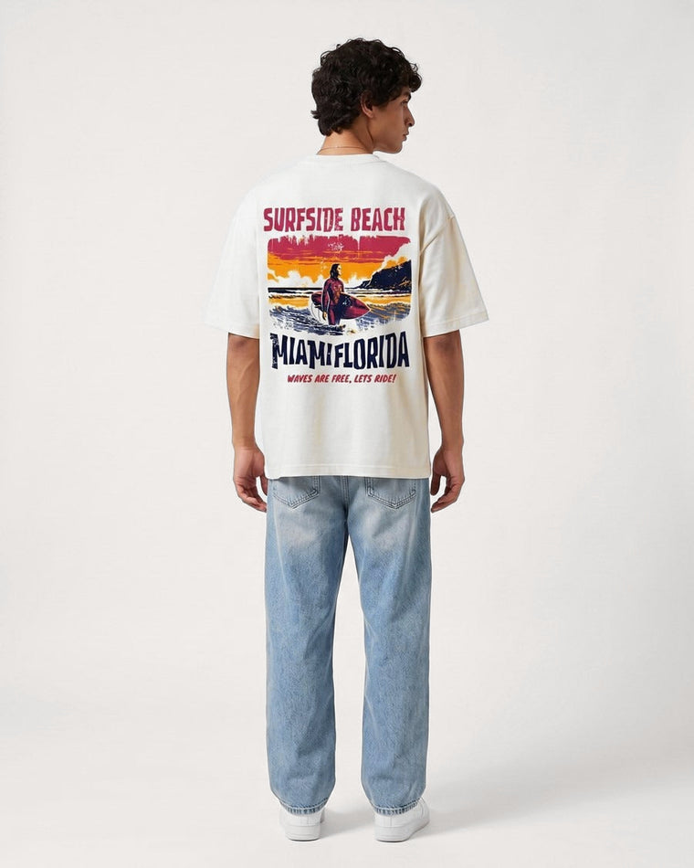 Miami Coastline Oversized T-Shirt