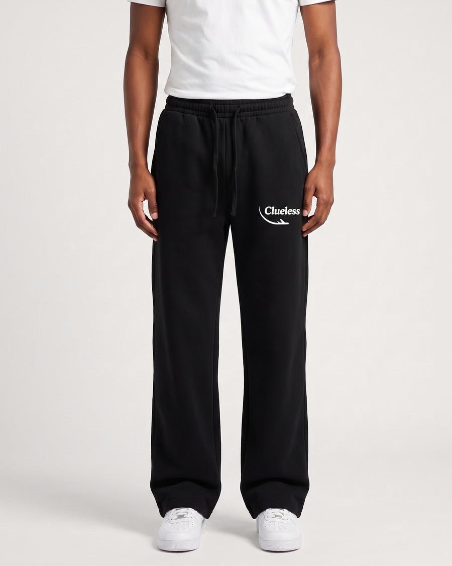 Clueless Departure Black Wide-Leg Joggers, view 1