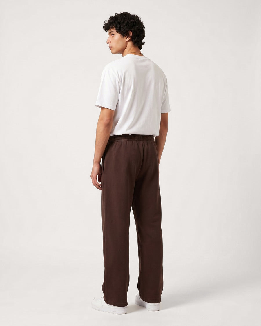 Clueless Departure Chocolate Brown Wide-Leg Joggers, view 4