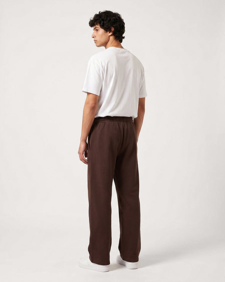 Clueless Departure Chocolate Brown Wide-Leg Joggers