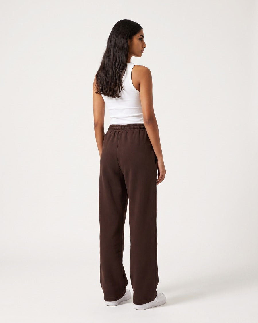 Clueless Departure Chocolate Brown Wide-Leg Joggers, view 8