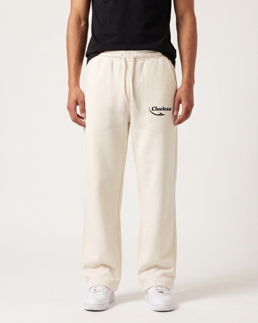 Clueless Departure Off-White Wide-Leg Joggers, view 1