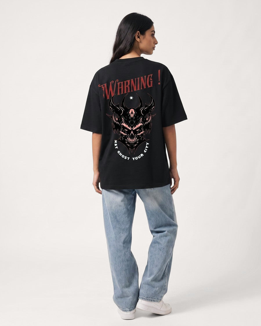 Clueless “WARNING” Oversized T-Shirt, view 8