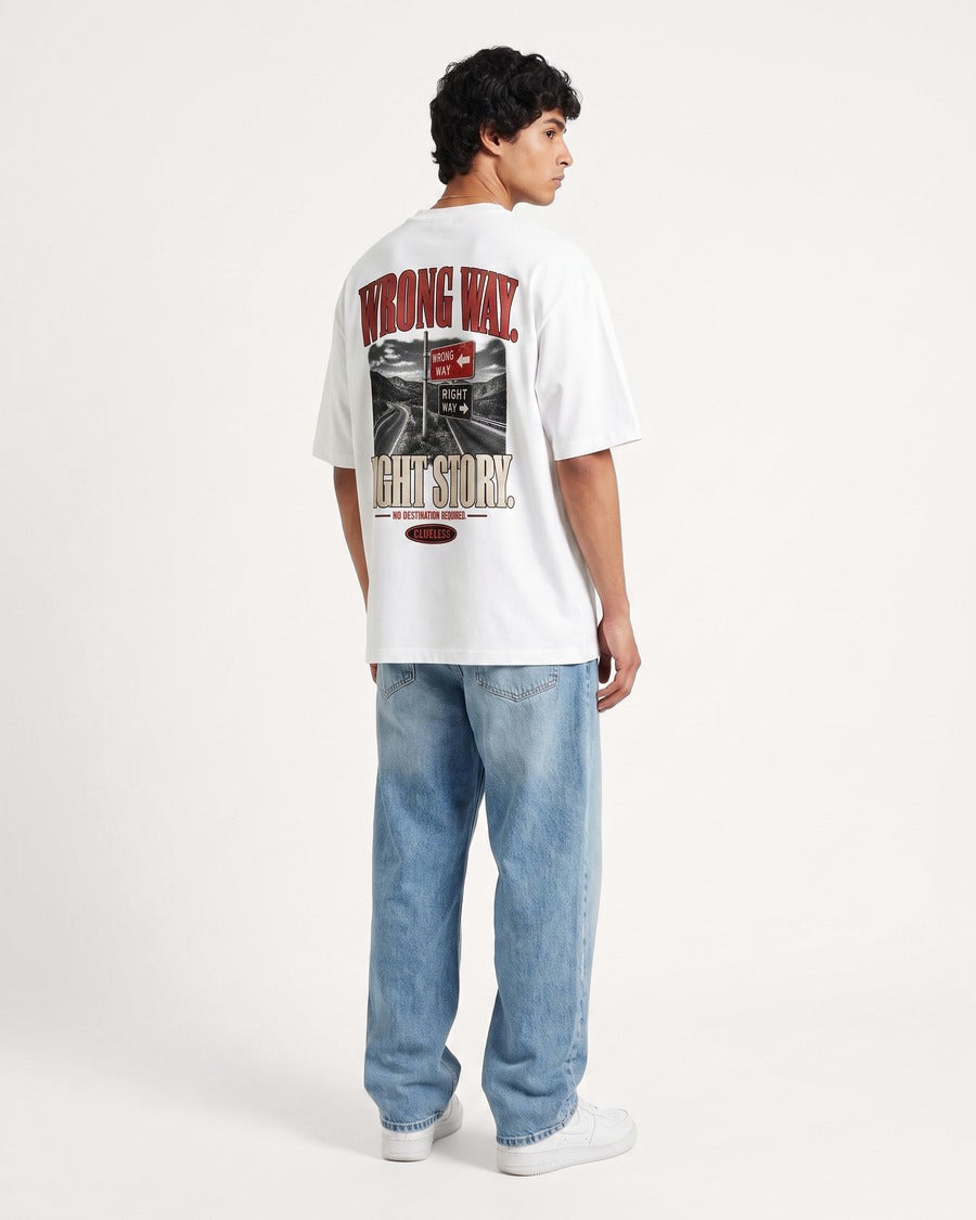 Wrong Way Right Story Oversized T-Shirt, view 4