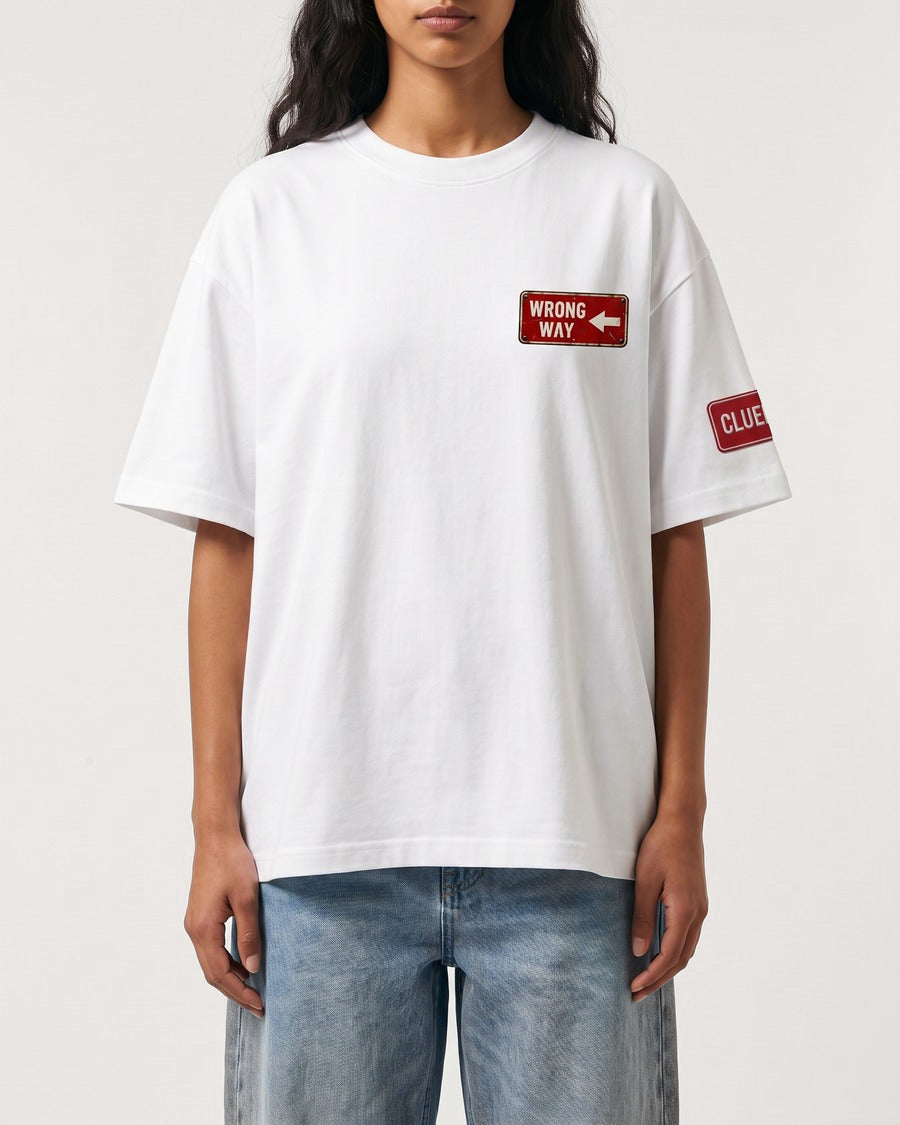 Wrong Way Right Story Oversized T-Shirt, view 5